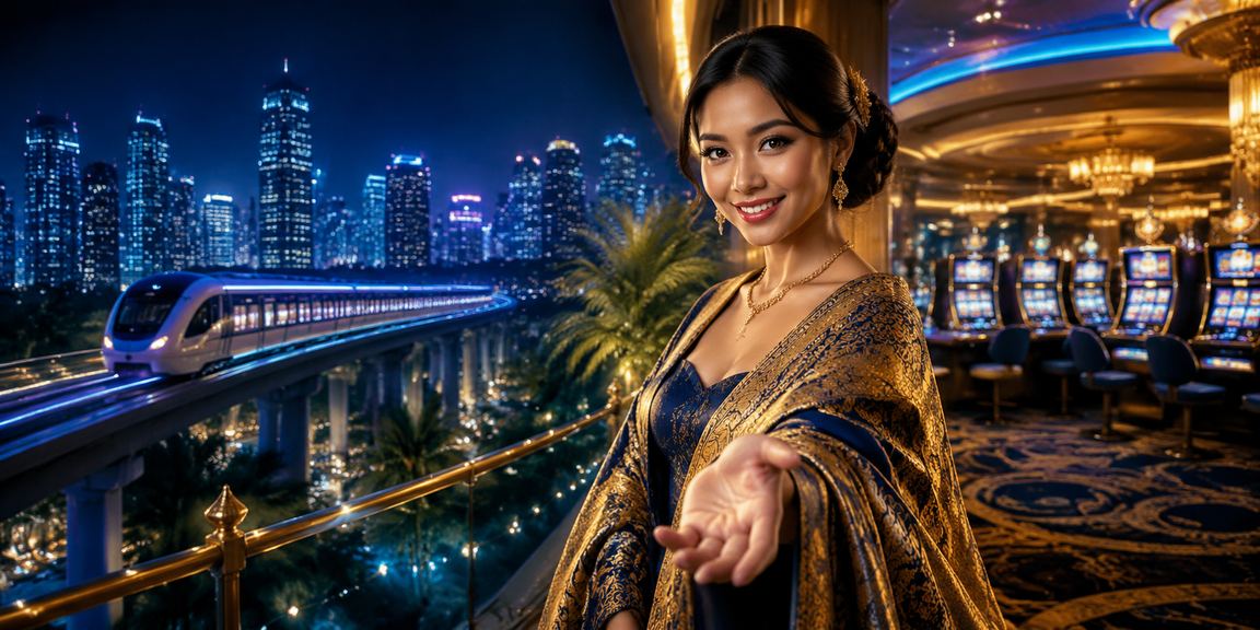 Model promosi casino online dengan tampilan elegan