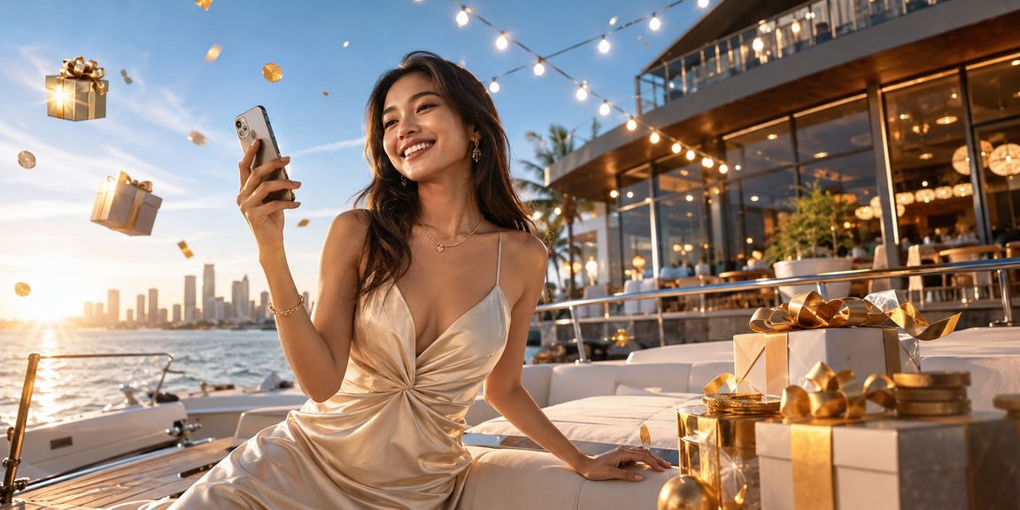 Pengguna mengakses platform kasino mobile sambil menikmati kopi di kafe modern