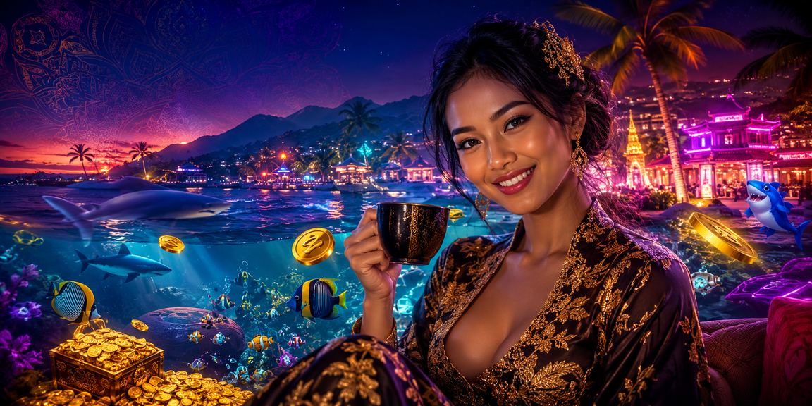 Permainan tembak ikan dengan latar bawah laut yang berwarna-warni