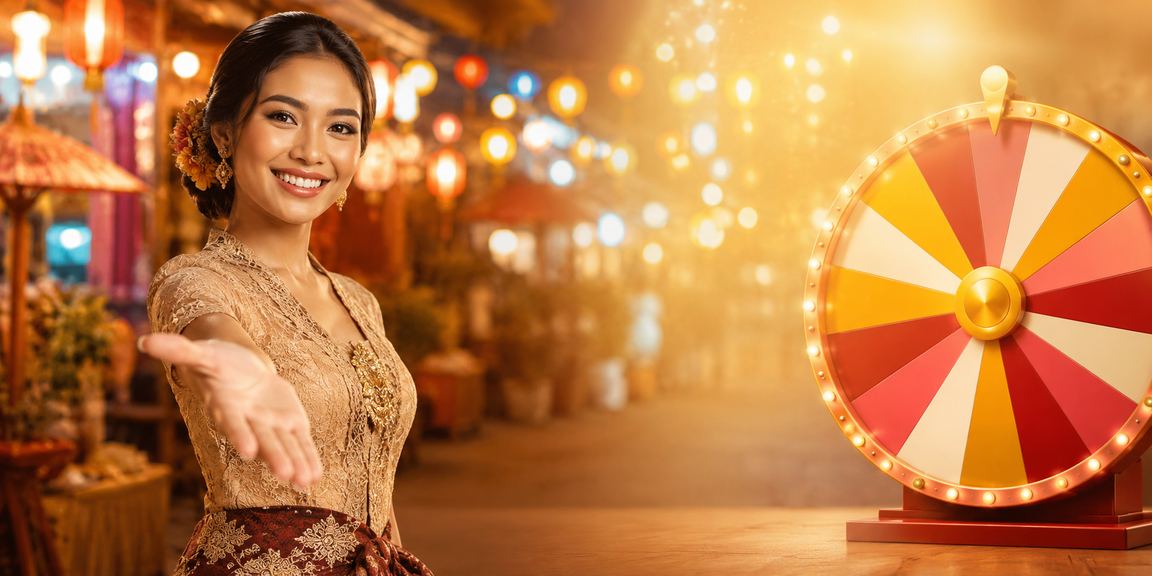 Pengguna beruntung memenangkan hadiah di platform hiburan online